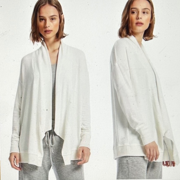 Michael Stars Cream Madison Brushed Jersey Size XS Open Cardigan - Picture 1 of 6